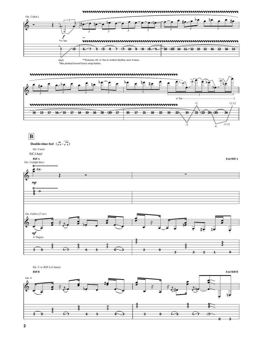 The Audience Is Listening Guitar Tablature scores gallery preview page 2
