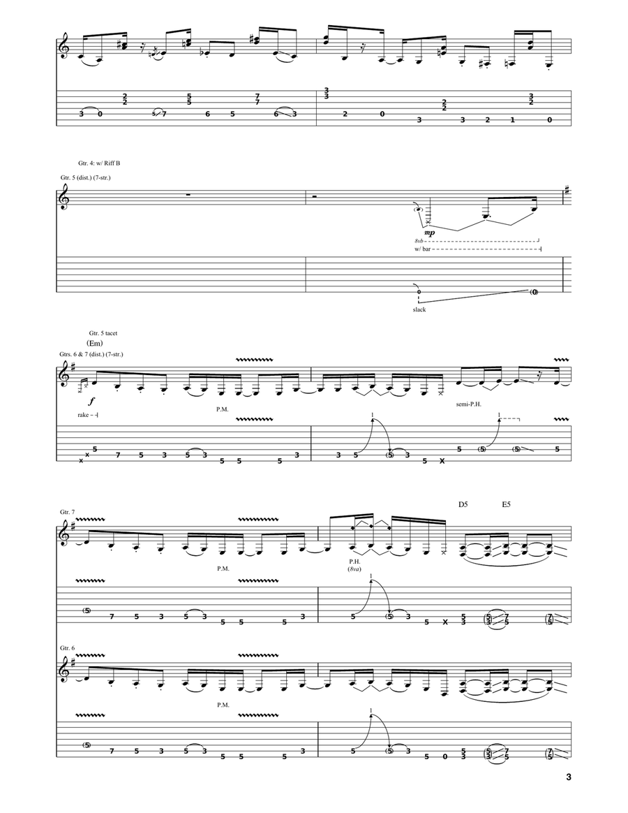 The Audience Is Listening Guitar Tablature scores gallery preview page 3