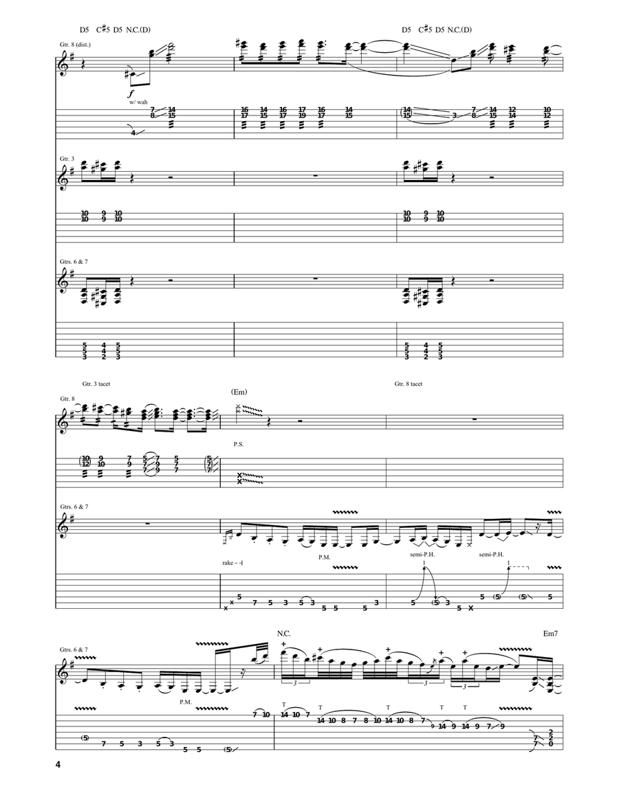 The Audience Is Listening Guitar Tablature scores gallery preview page 4