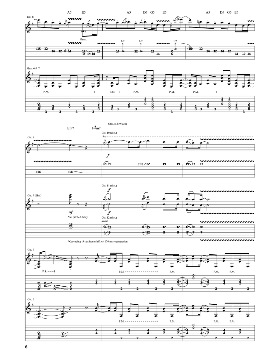 The Audience Is Listening Guitar Tablature scores gallery preview page 6