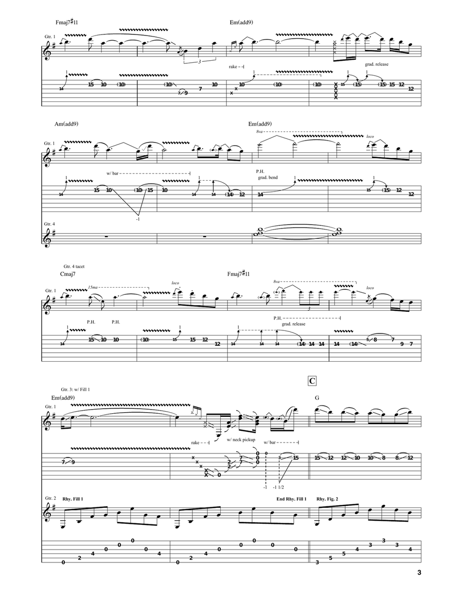 For The Love Of God For The Love Of God Electric Guitar scores gallery preview page 3