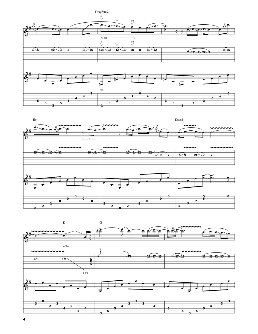 For The Love Of God For The Love Of God Electric Guitar scores gallery preview page 4