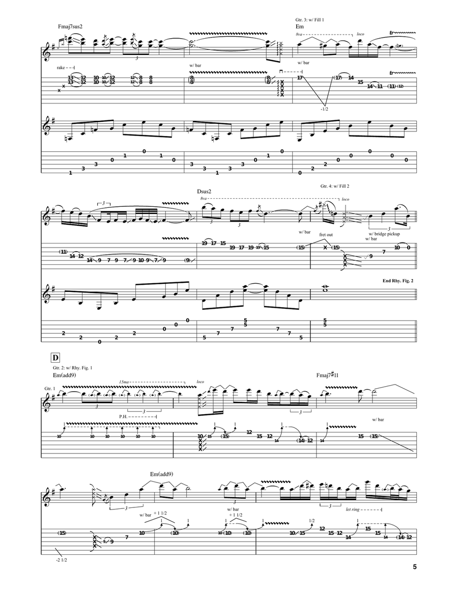 For The Love Of God For The Love Of God Electric Guitar scores gallery preview page 5