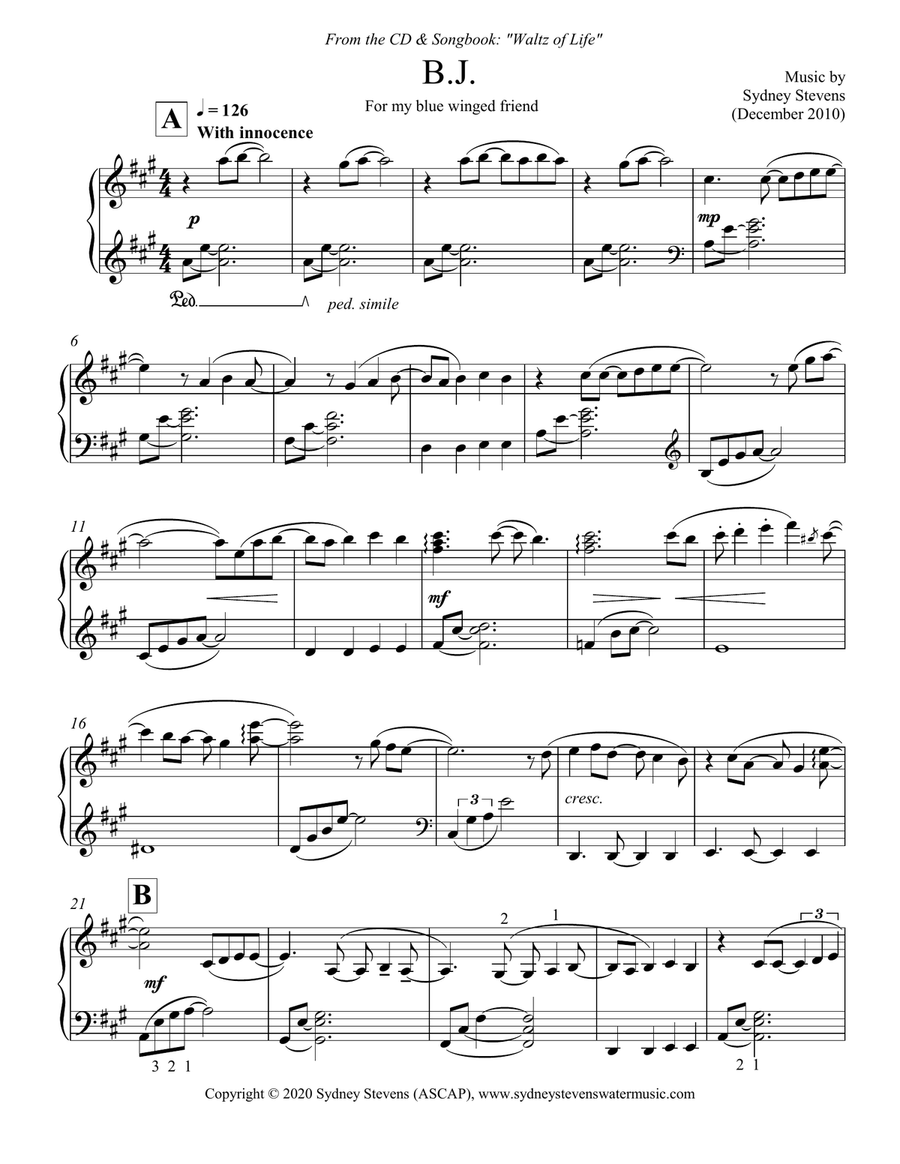 B.J. Piano Solo scores gallery preview page 2
