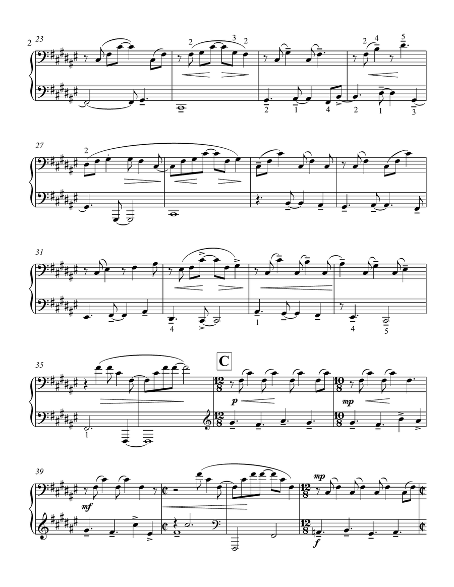 Spring Light Piano Solo scores gallery preview page 3