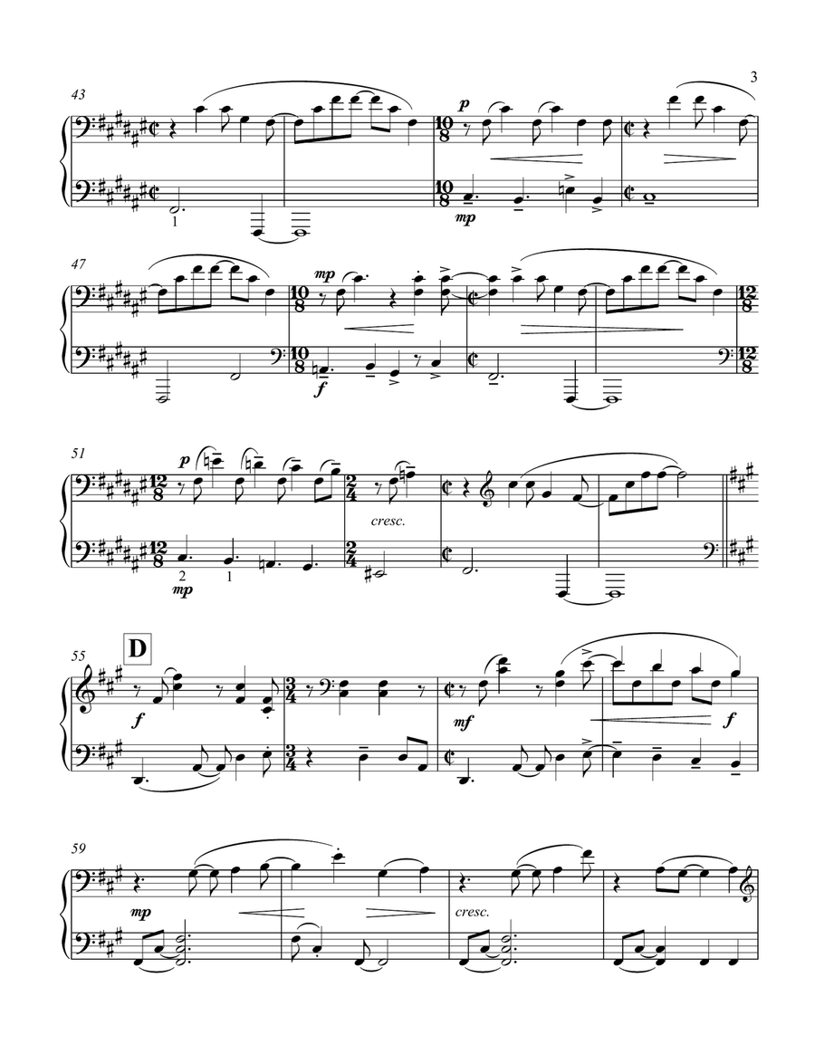 Spring Light Piano Solo scores gallery preview page 4
