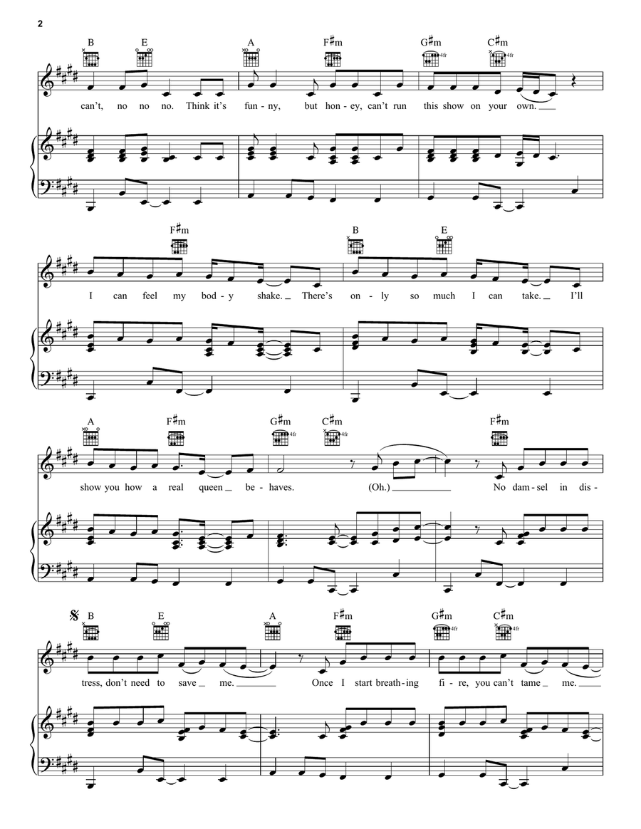 Kings & Queens Kings & Queens Piano, Vocal, Guitar scores gallery preview page 2