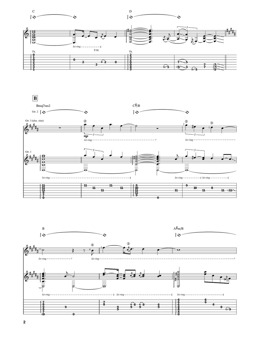 The Story Of Light The Story Of Light Guitar Tablature scores gallery preview page 2