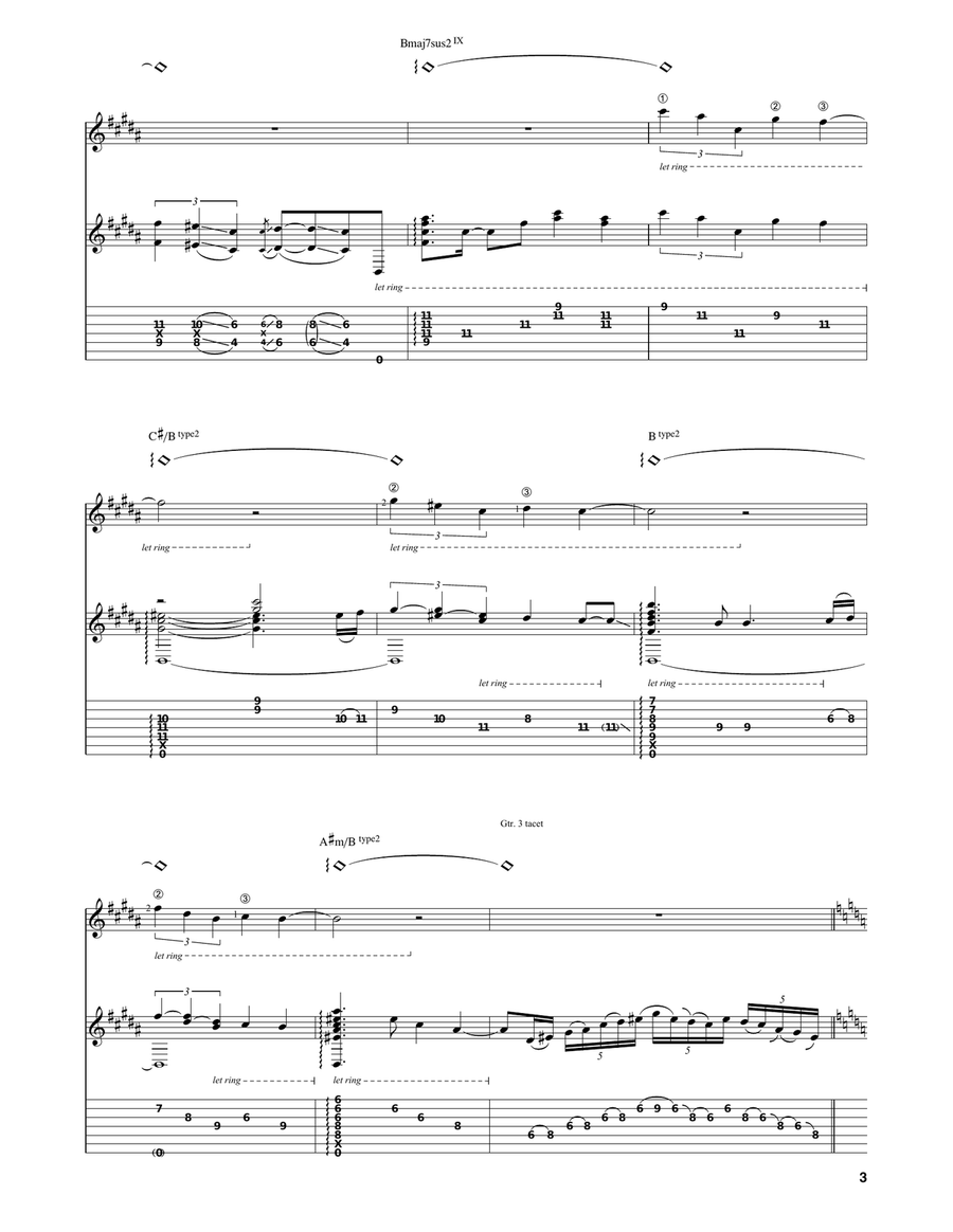The Story Of Light The Story Of Light Guitar Tablature scores gallery preview page 3