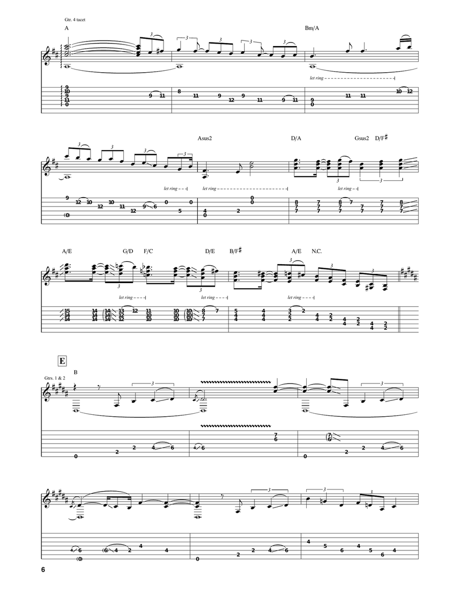 The Story Of Light The Story Of Light Guitar Tablature scores gallery preview page 6