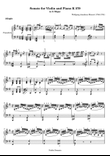 Wolfgang Amadeus Mozart Sonate for violin and piona