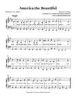 America the Beautiful in G (Easy Piano)
