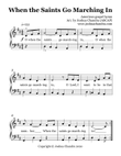 When the Saints Go Marching In (Easy Piano)