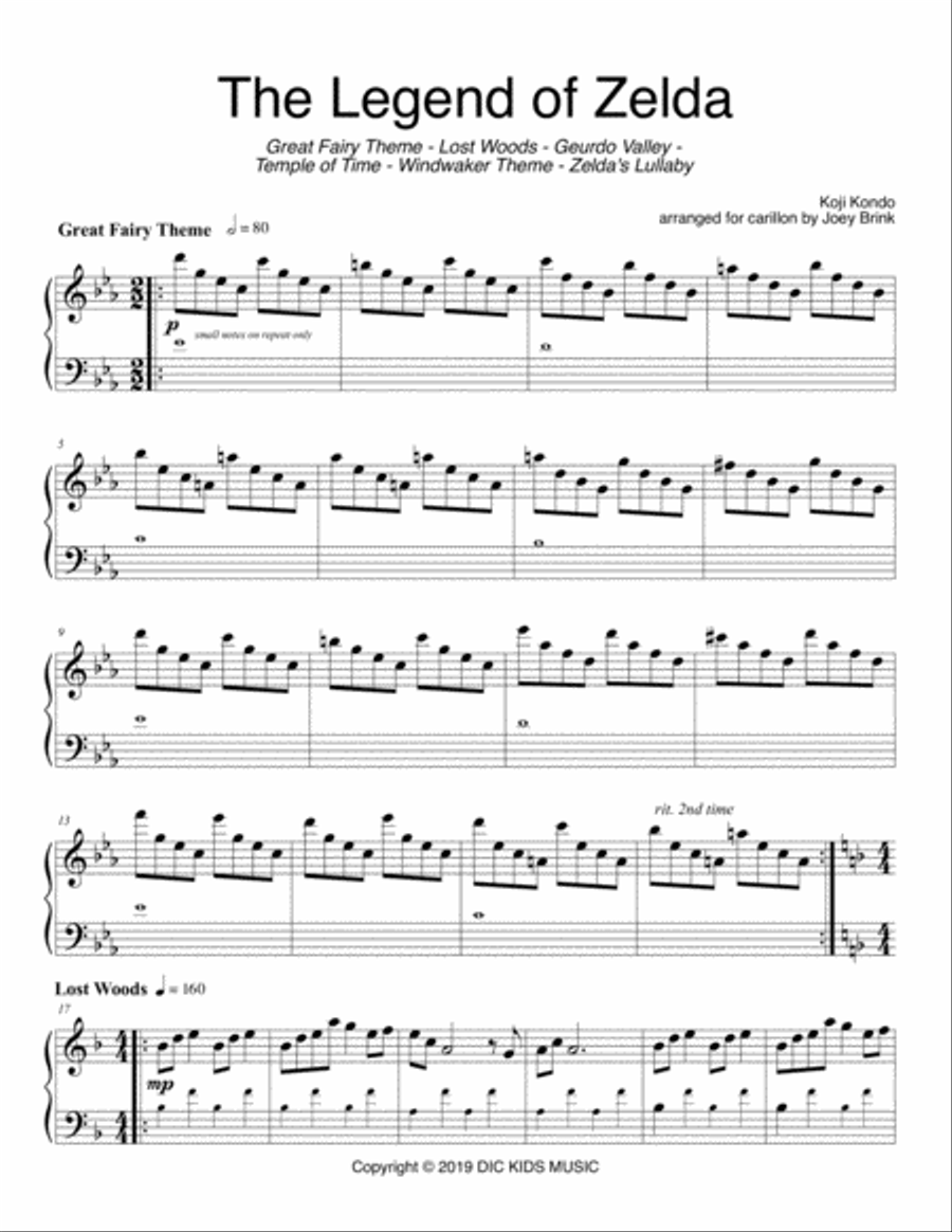 The Legend Of Zelda Glockenspiel scores gallery preview page 1