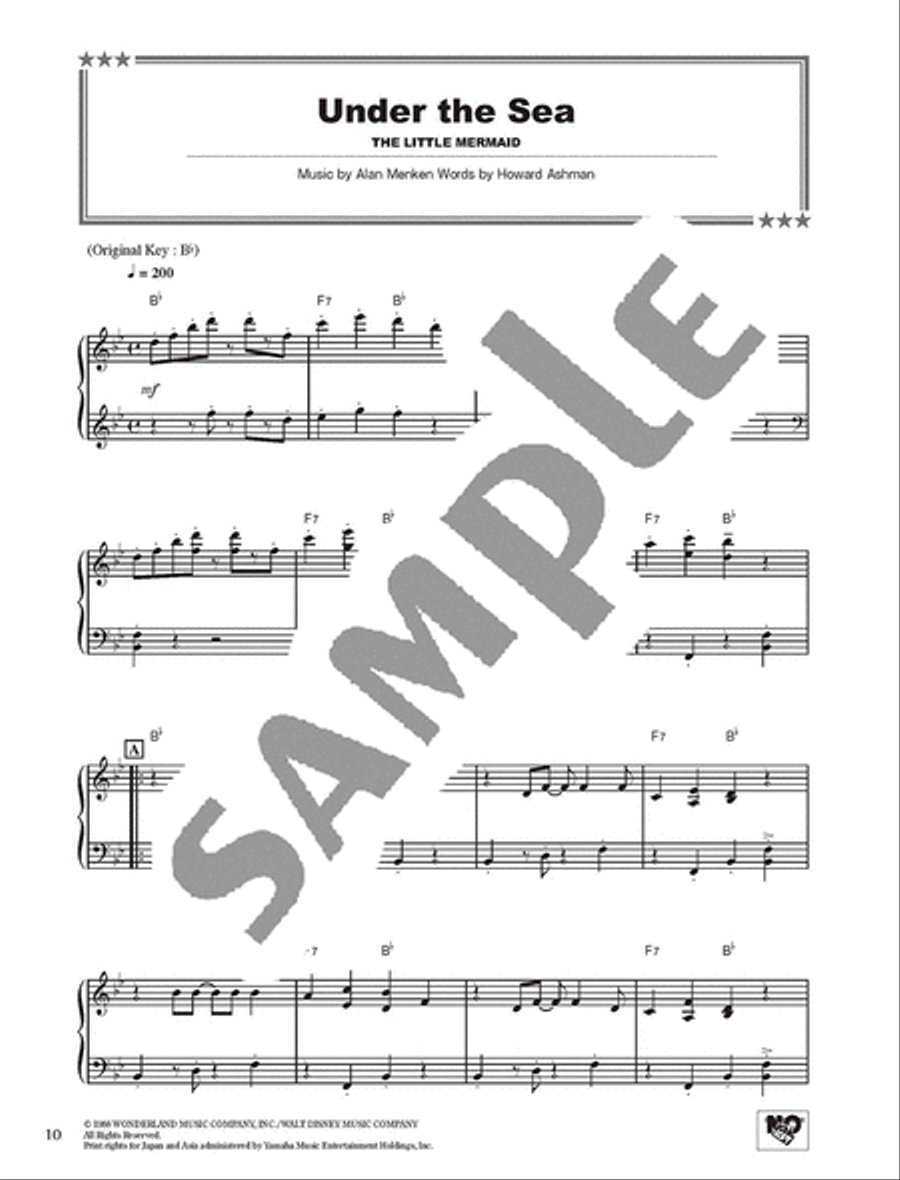 Disney Best Hit 10 Intermediate Level/English Version Voice scores gallery preview page 5