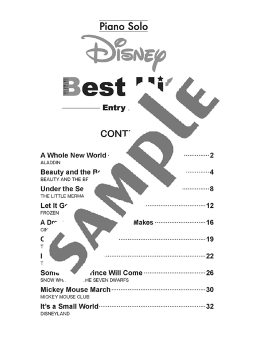 Disney Best Hit 10 Entry Level/English Version Voice scores gallery preview page 2