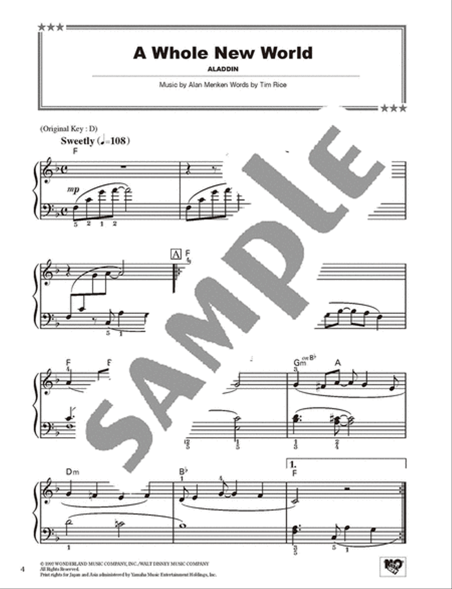 Disney Best Hit 10 Easy Level/English Version Voice scores gallery preview page 3