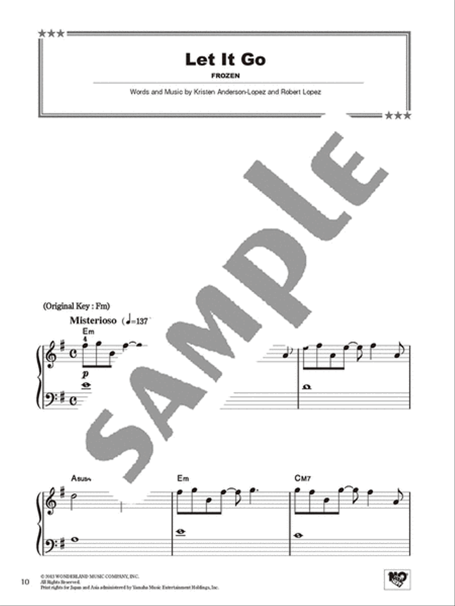 Disney Best Hit 10 Easy Level/English Version Voice scores gallery preview page 6