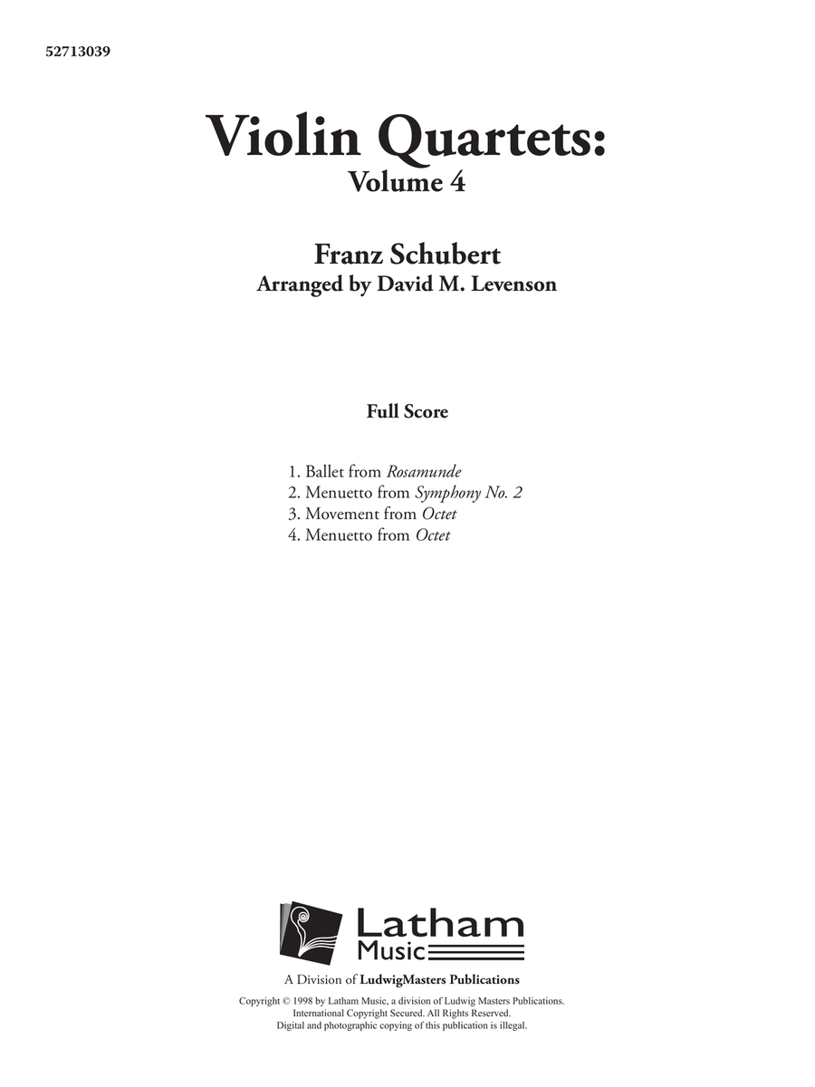 Violin Quartets, v. 4 Violin Quartets, v. 4 Violin scores gallery preview page 3