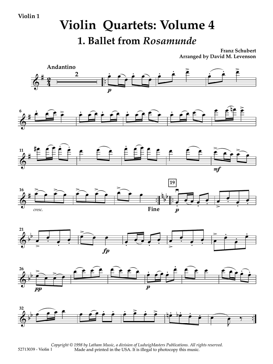 Violin Quartets, v. 4 Violin Quartets, v. 4 Violin scores gallery preview page 8