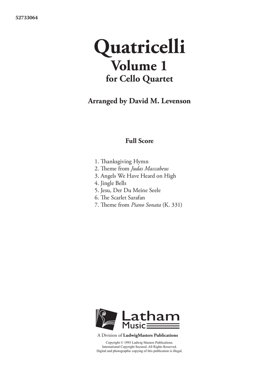Quatricelli -- Volume 1 Quatricelli -- Volume 1 Cello scores gallery preview page 3