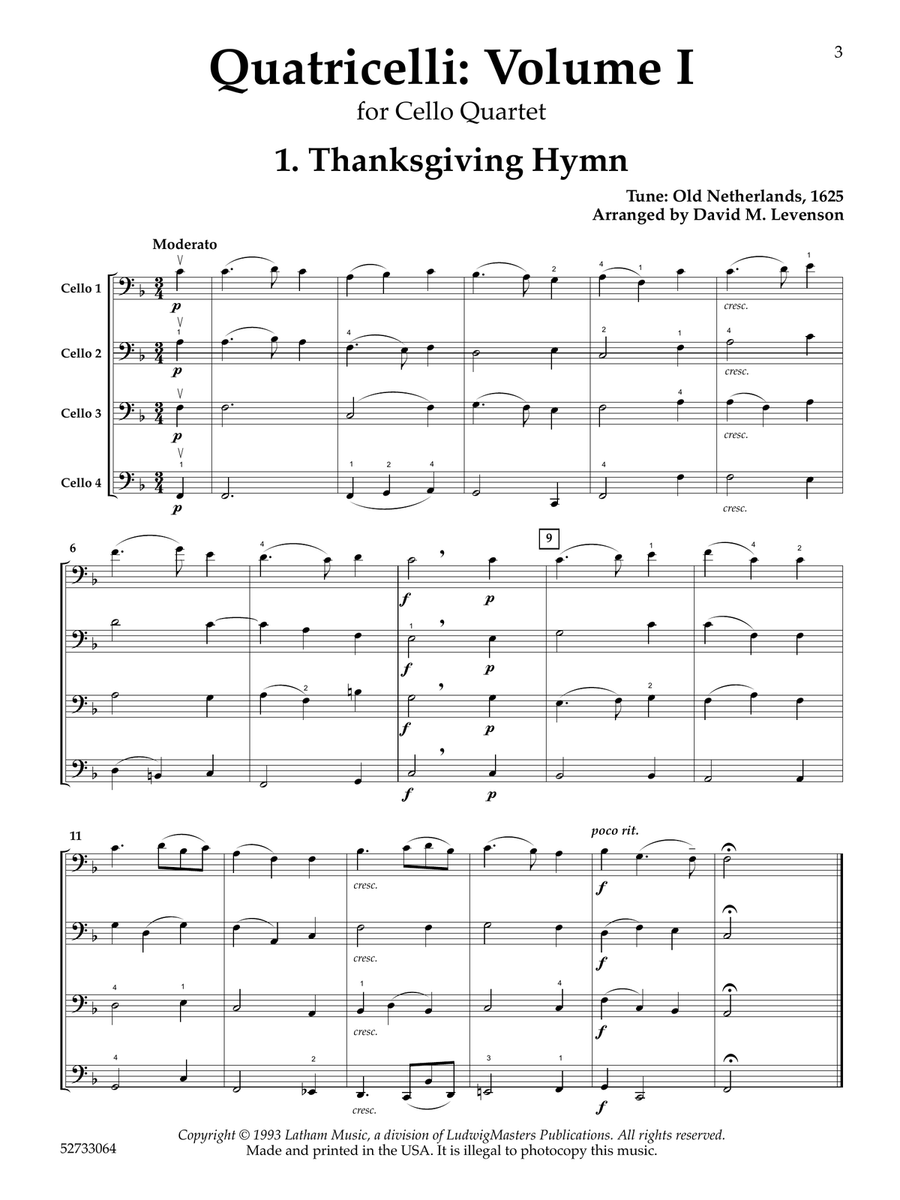 Quatricelli -- Volume 1 Quatricelli -- Volume 1 Cello scores gallery preview page 5