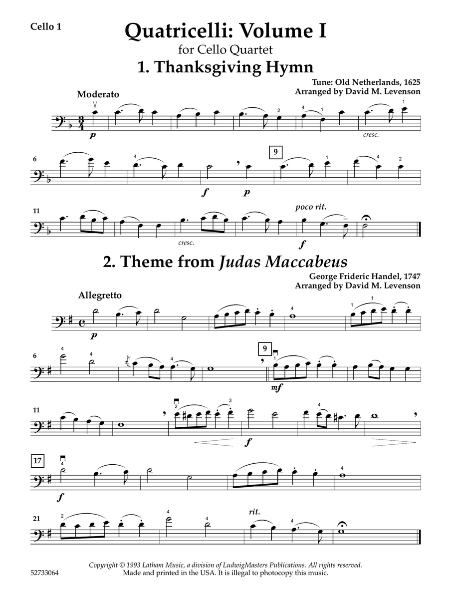 Quatricelli -- Volume 1 Quatricelli -- Volume 1 Cello scores gallery preview page 7