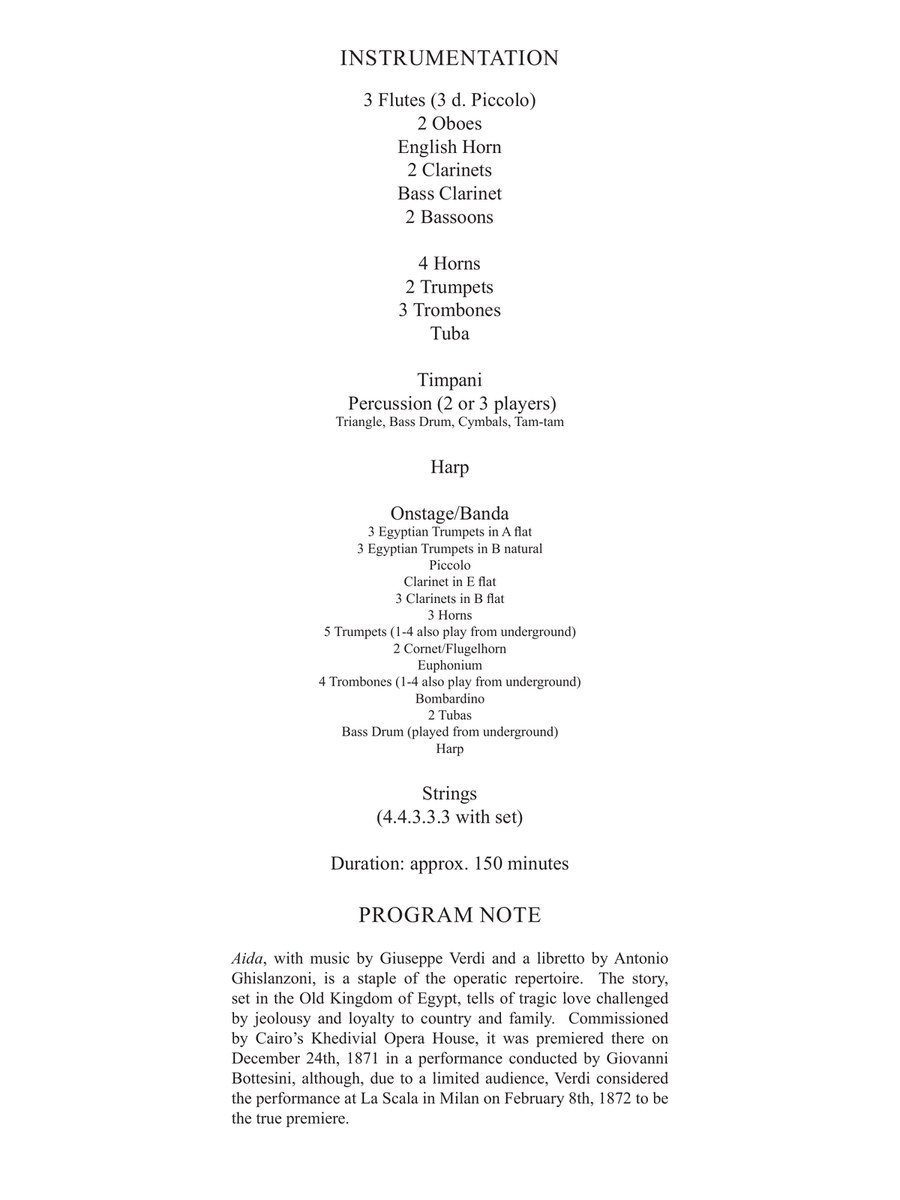 Aida (complete) Aida (complete) Chamber Orchestra scores gallery preview page 3