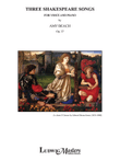 Three Shakespeare Songs, Op. 37
