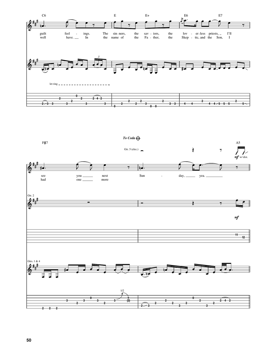 Forgiven Forgiven Acoustic Guitar scores gallery preview page 4