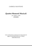 Quattro momenti musicali per violino e viola CM 2019