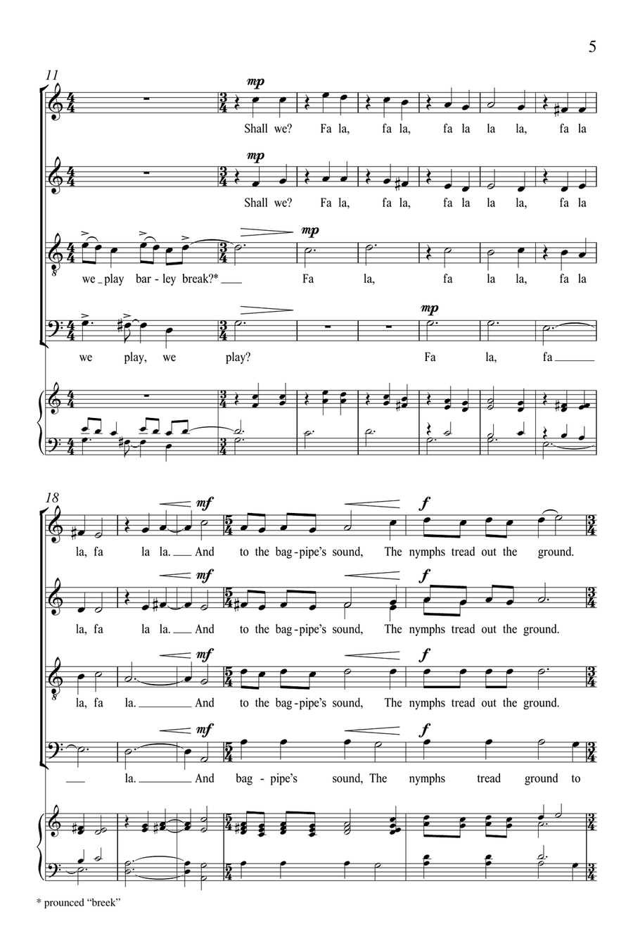 Now Is the Month of Maying (Downloadable) 4-Part scores gallery preview page 4