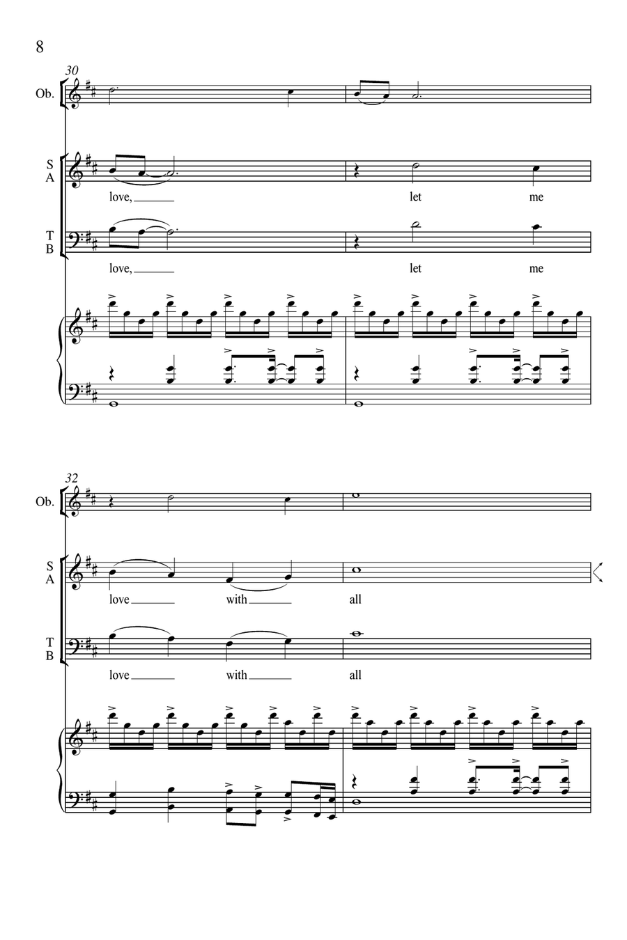 Let Me Love from For a Breath of Ecstasy (Downloadable) 4-Part scores gallery preview page 7