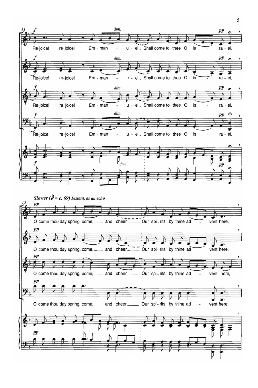 O Come, O Come, Emmanuel from Christmas Joy 4-Part scores gallery preview page 4