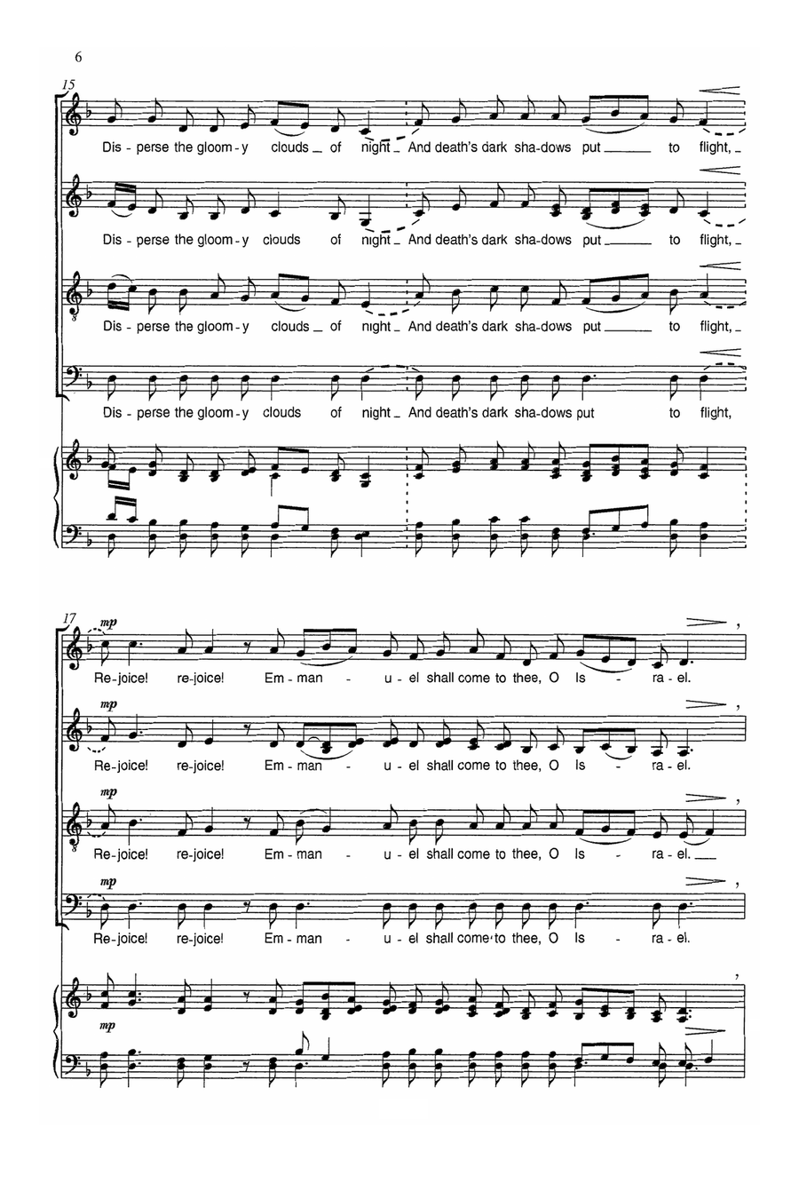 O Come, O Come, Emmanuel from Christmas Joy 4-Part scores gallery preview page 5