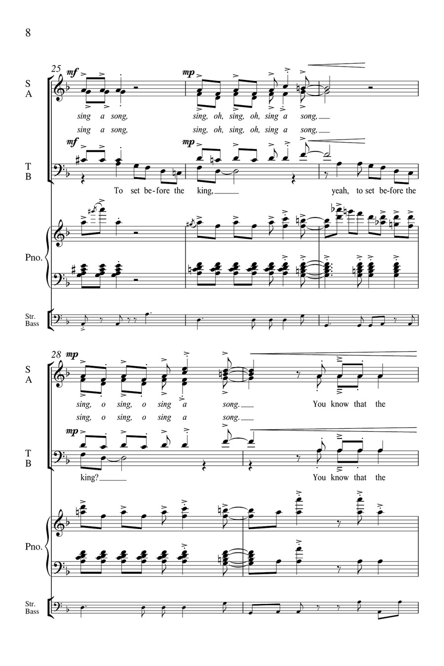 Sing a Song of Sixpence (Downloadable) Divisi scores gallery preview page 7