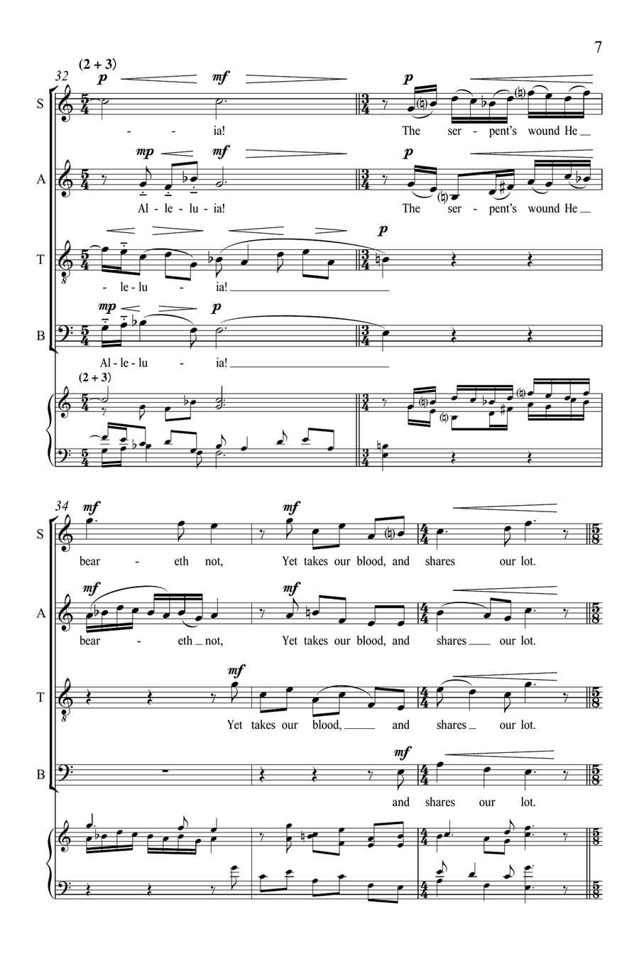 A Boy Is Born in Bethlehem (Downloadable) 4-Part scores gallery preview page 6