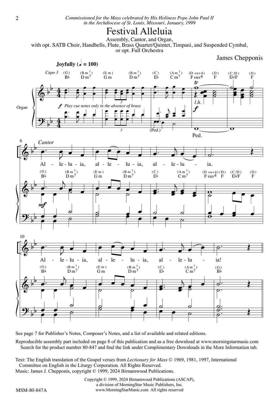 Festival Alleluia 4-Part scores gallery preview page 2