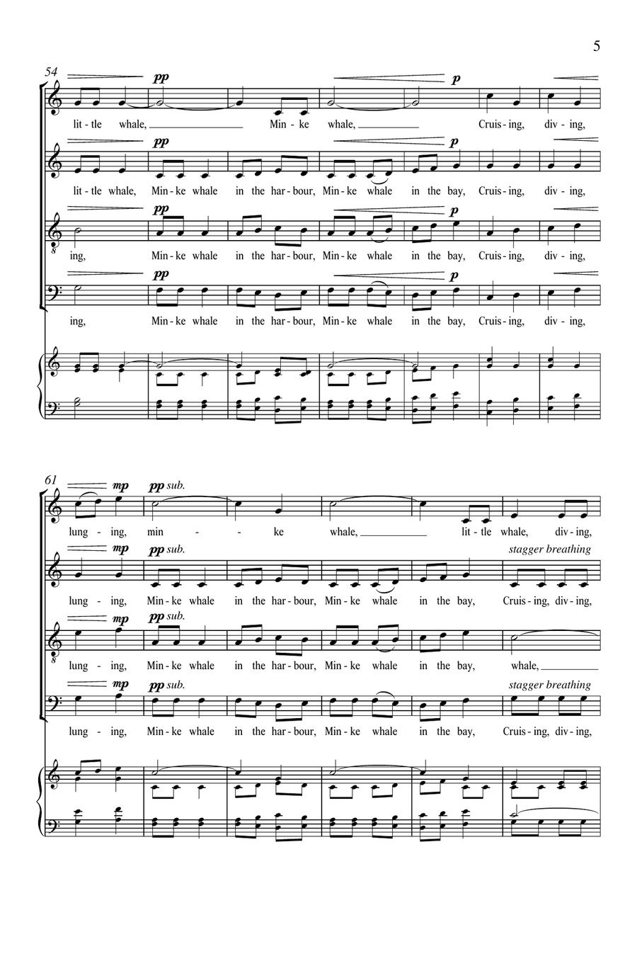 Due East: 2. Minke Whale (Downloadable) 4-Part scores gallery preview page 4