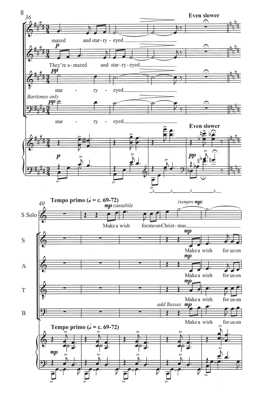 Make a Wish for Me on Christmas (Downloadable) 4-Part scores gallery preview page 6