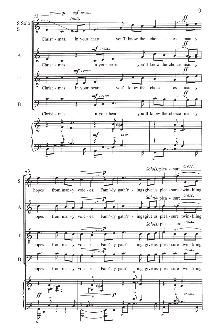 Make a Wish for Me on Christmas (Downloadable) 4-Part scores gallery preview page 7