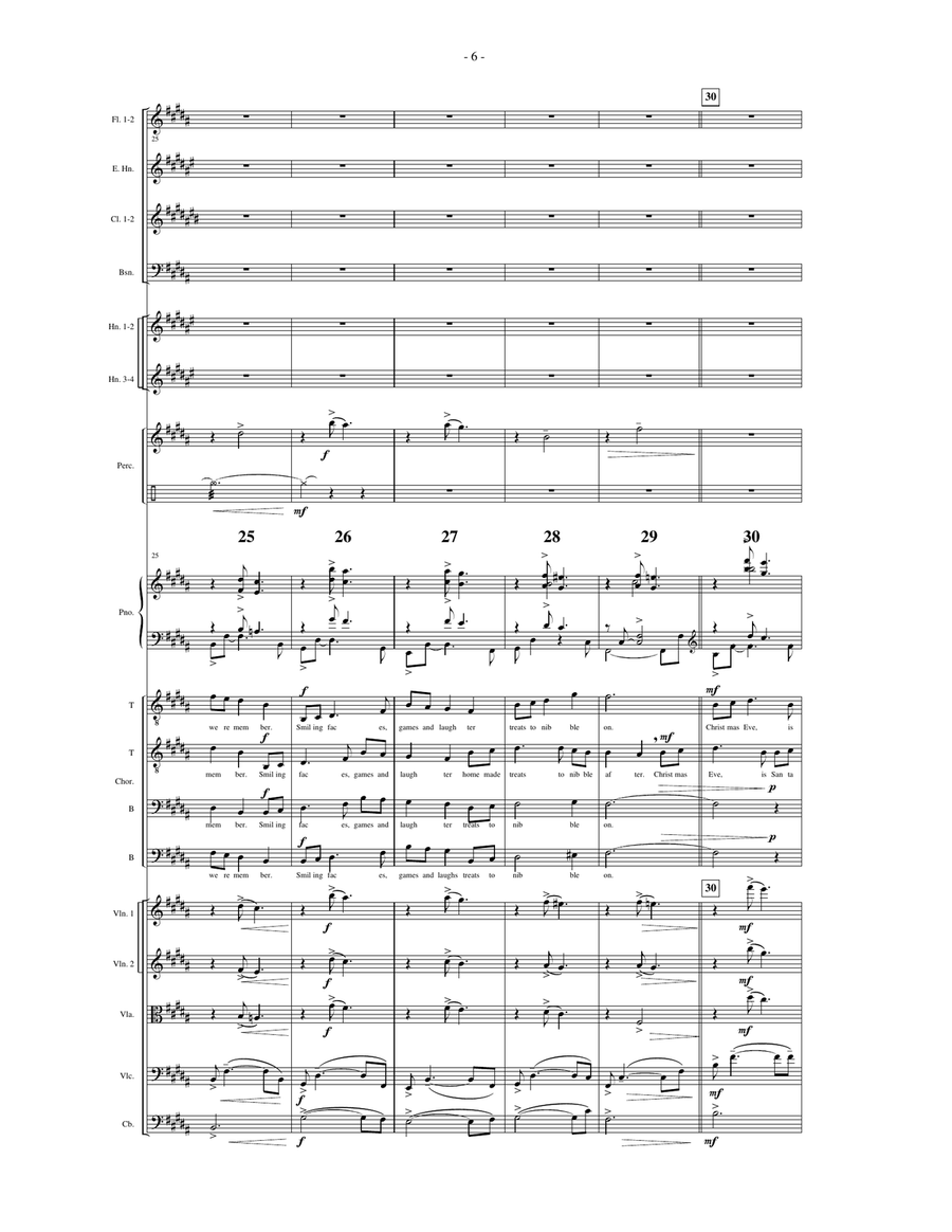 Make a Wish for Me on Christmas (Downloadable Full Score) Choir scores gallery preview page 6