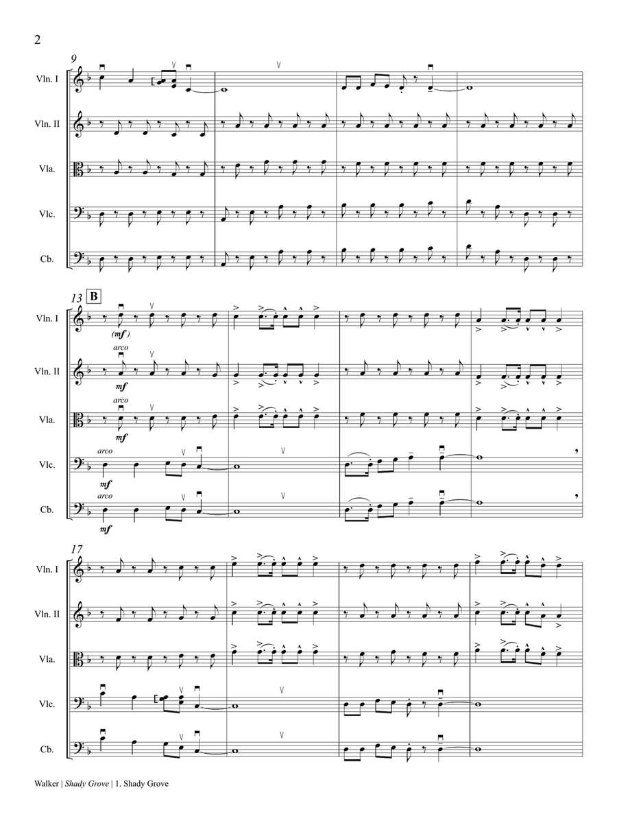Shady Grove: and Other Songs from the Appalachian Mountains (Downloadable Additional Full Score) Score scores gallery preview page 3