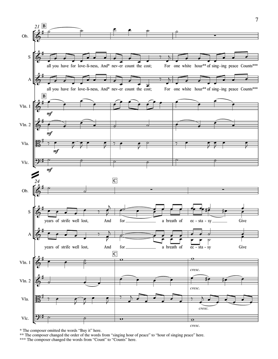Spend All You Have On Loveliness from For a Breath of Ecstasy (Downloadable Full Score) Choir scores gallery preview page 5