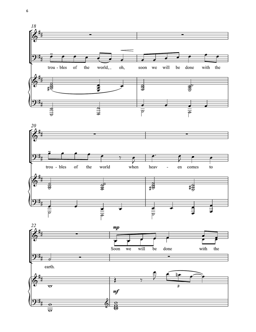 Soon We Will Be Done 4-Part scores gallery preview page 5