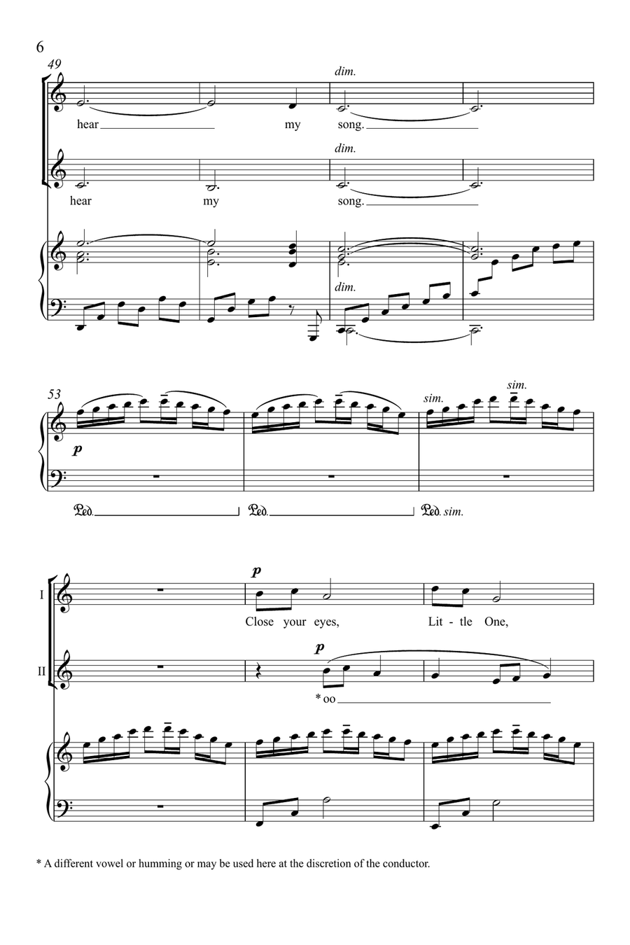 Lullaby for a Little One (Downloadable) 2-Part scores gallery preview page 5