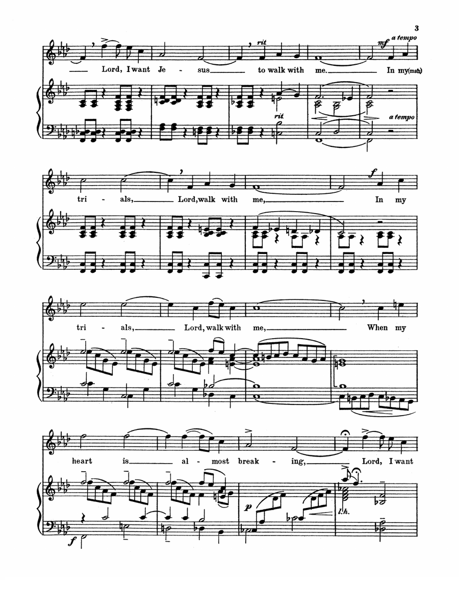I Want Jesus to Walk with Me (Downloadable) High Voice scores gallery preview page 2
