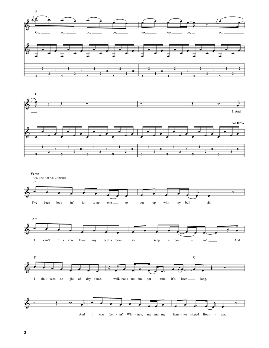 Feeling Whitney Feeling Whitney Acoustic Guitar scores gallery preview page 2