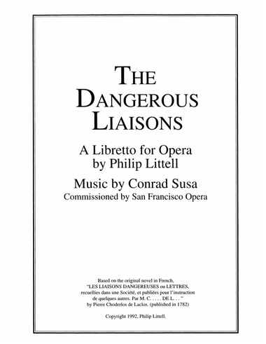 The Dangerous Liaisons (Downloadable Libretto)