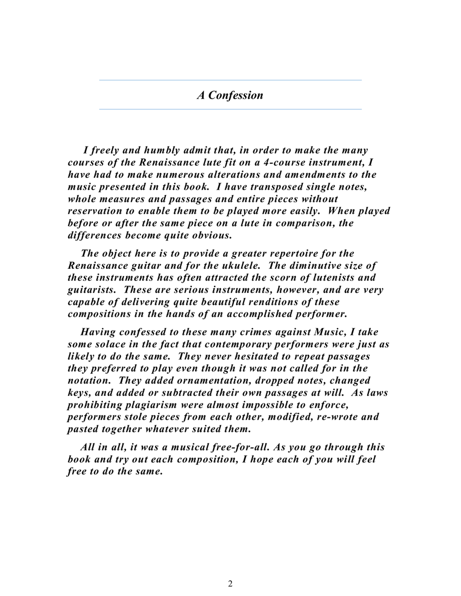 Elias Mertel - Hortus Musicalis Novum, The Fantasies, Volume 1, transcribed for Baritone Ukulele Baritone Ukulele scores gallery preview page 5